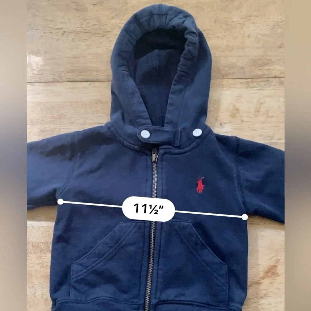 Vintage Polo‎ by Ralph Lauren Infant Size Medium Navy Zip/Hooded Jacket